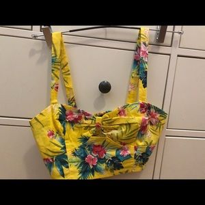 Top & Bottom Yellow floral set